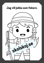 Mitt yrke - Läs och färglägg