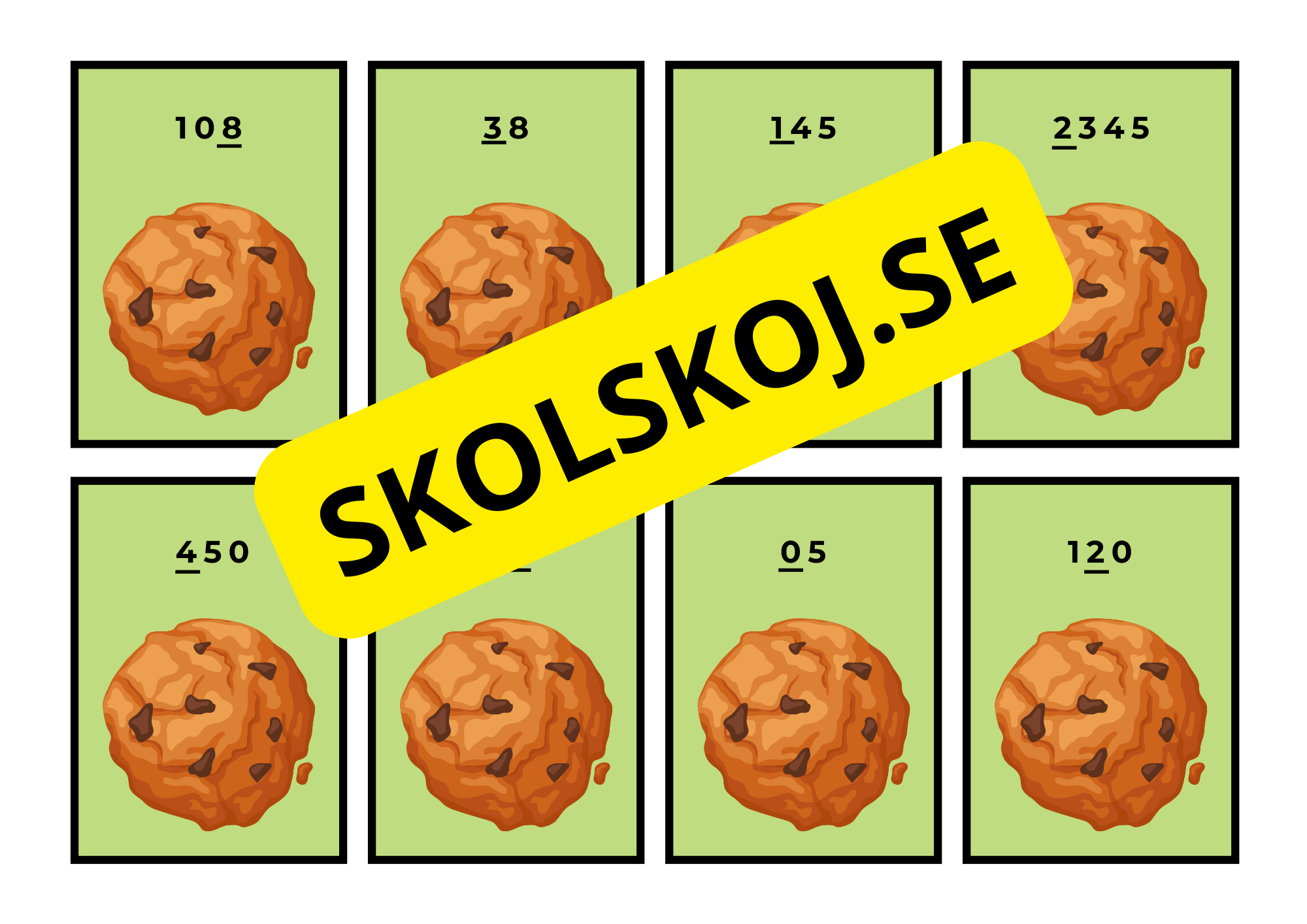 Positionsvärde - Mjölk och kakor