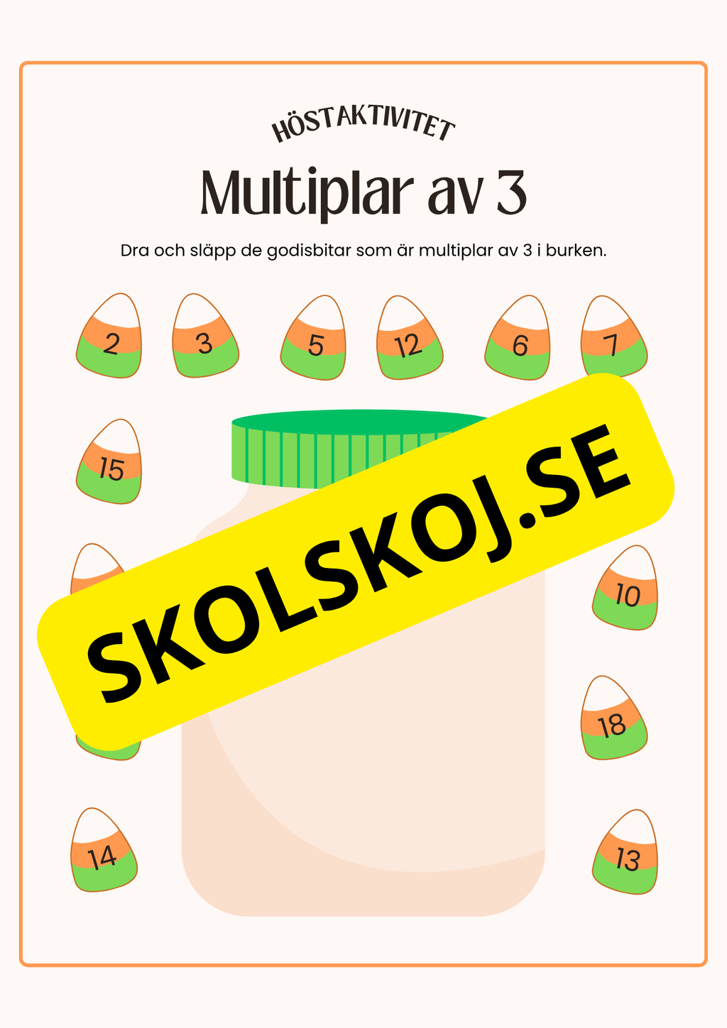 Multiplar av 2, 3, 4 och 5