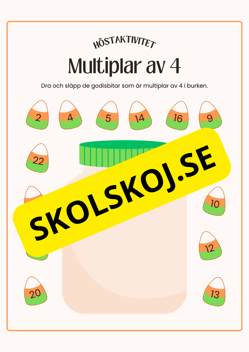 Multiplar av 2, 3, 4 och 5