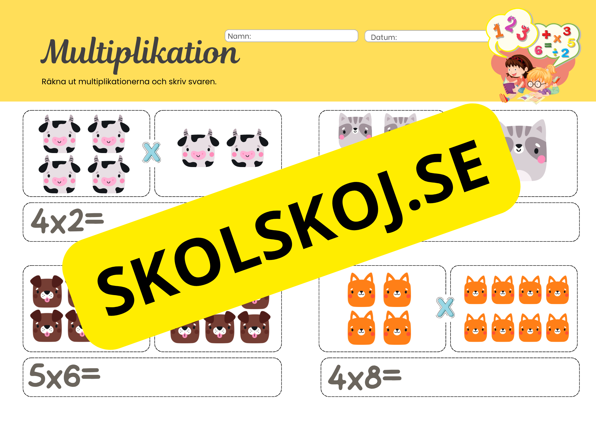 Multiplikation - Enkel multiplikation