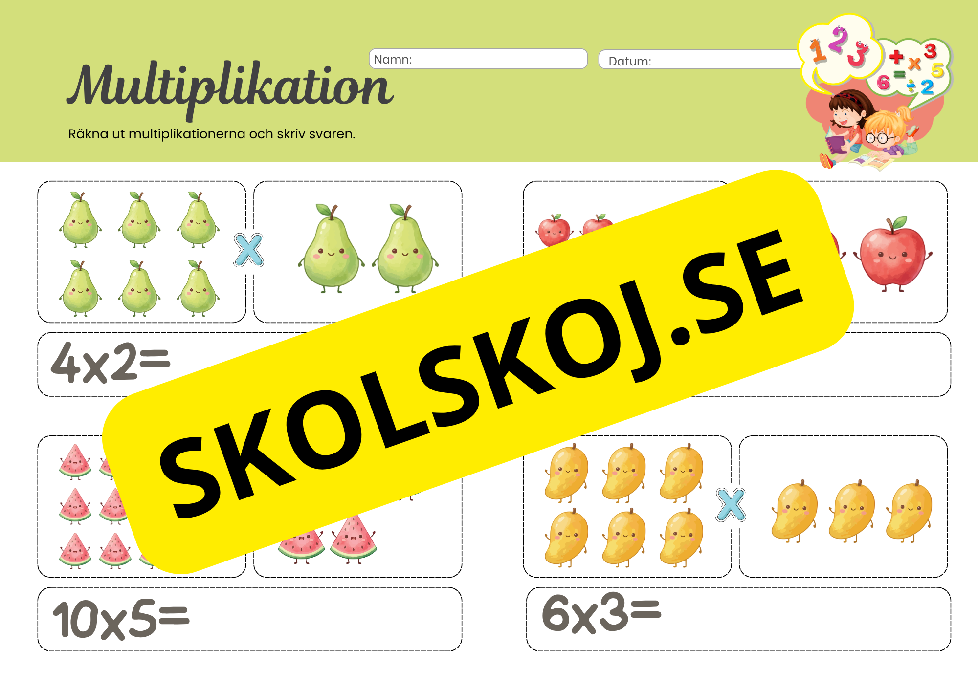 Multiplikation - Enkel multiplikation