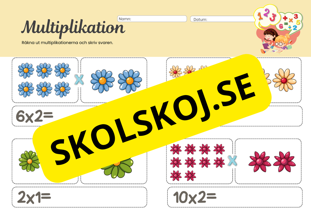 Multiplikation - Enkel multiplikation