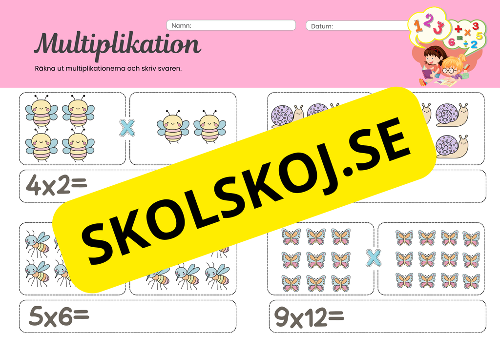 Multiplikation - Enkel multiplikation