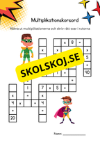 Multiplikation - Korsord
