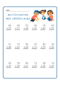 Multiplikation med uppställning - Extra uppgifter