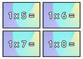 Multiplikationsflashkort 1–12