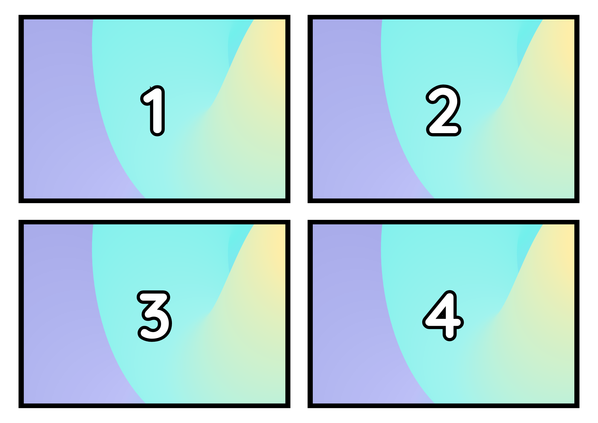 Multiplikationsflashkort 1–12