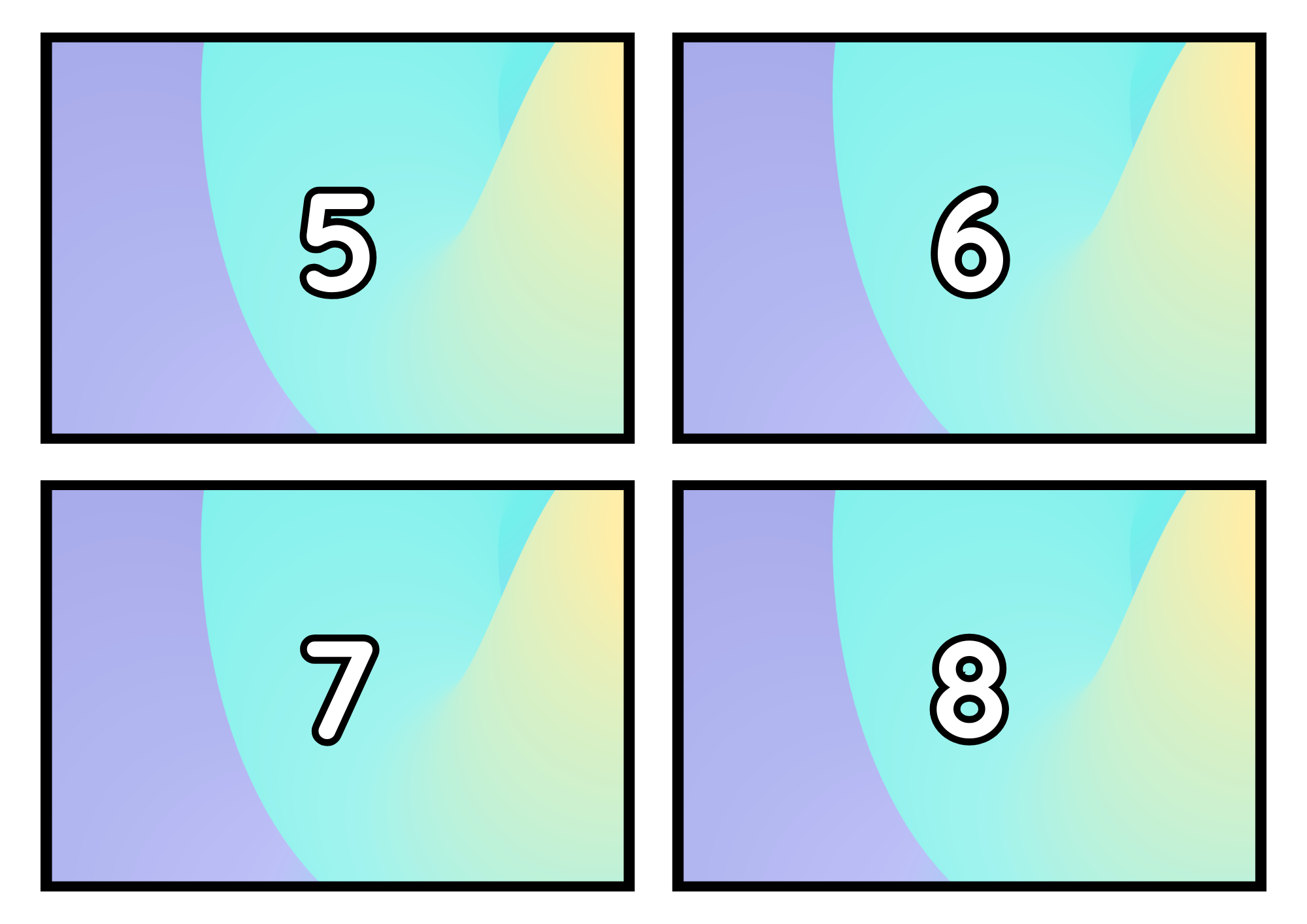Multiplikationsflashkort 1–12