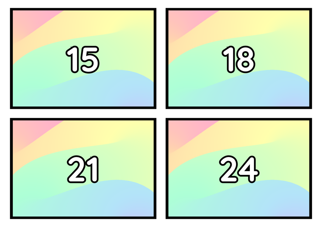 Multiplikationsflashkort 1–12