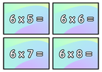 Multiplikationsflashkort 1–12