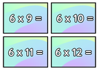 Multiplikationsflashkort 1–12
