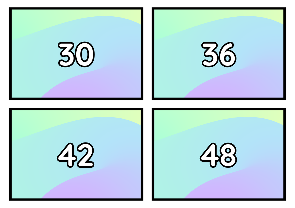 Multiplikationsflashkort 1–12