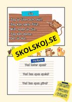 Musikaliska djur - Lättläst - Läsförståelse