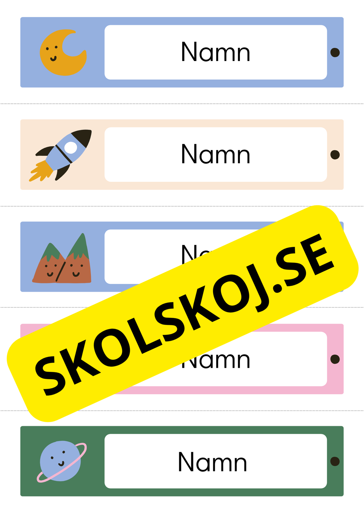 Namnskyltar - Powerpoint - Redigerbara
