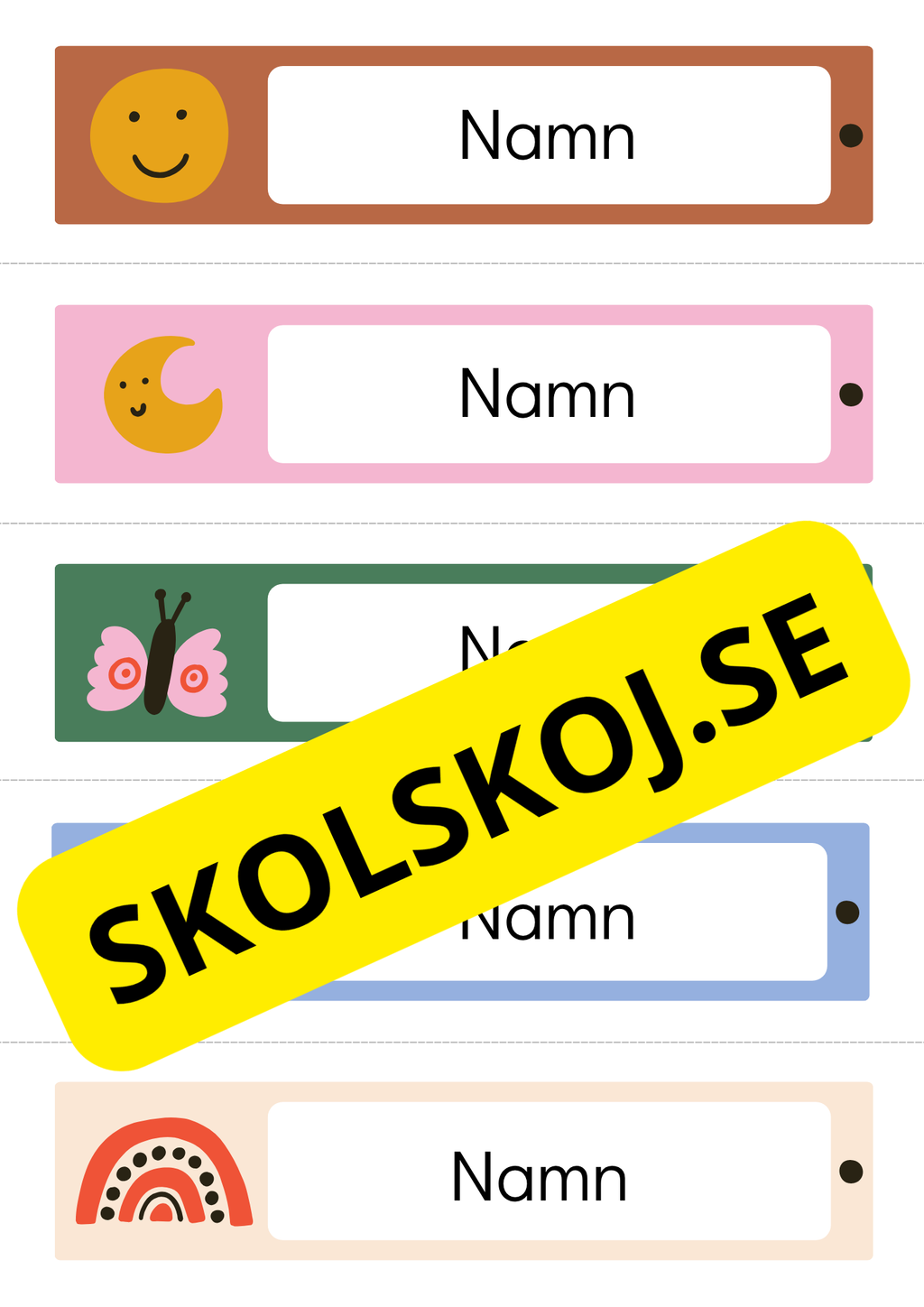 Namnskyltar - Powerpoint - Redigerbara