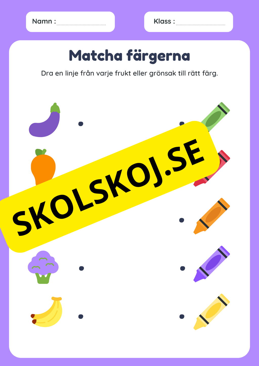 När du är klar – frukt- och grönsaksaktiviteter