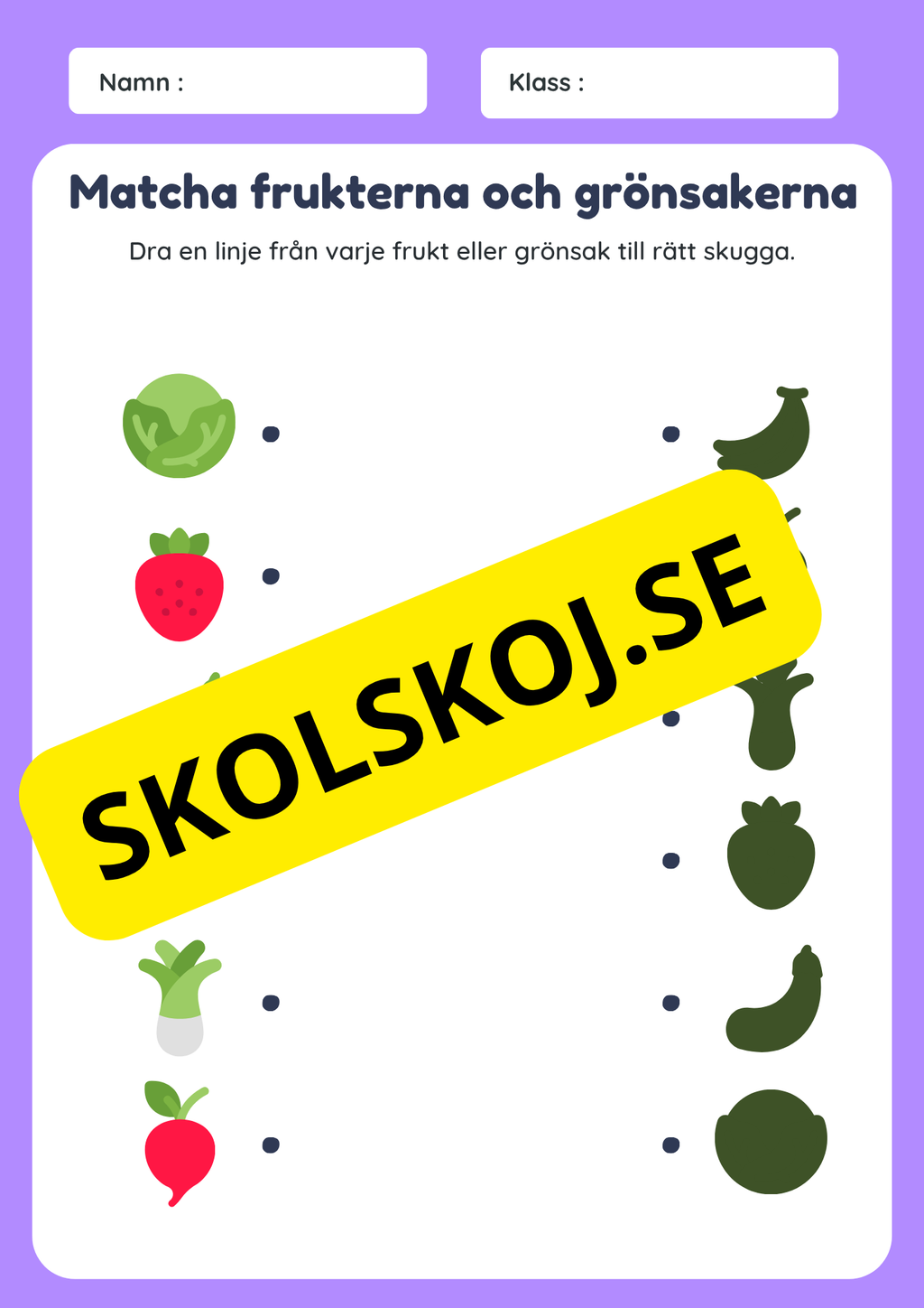 När du är klar – frukt- och grönsaksaktiviteter