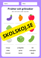 När du är klar – frukt- och grönsaksaktiviteter