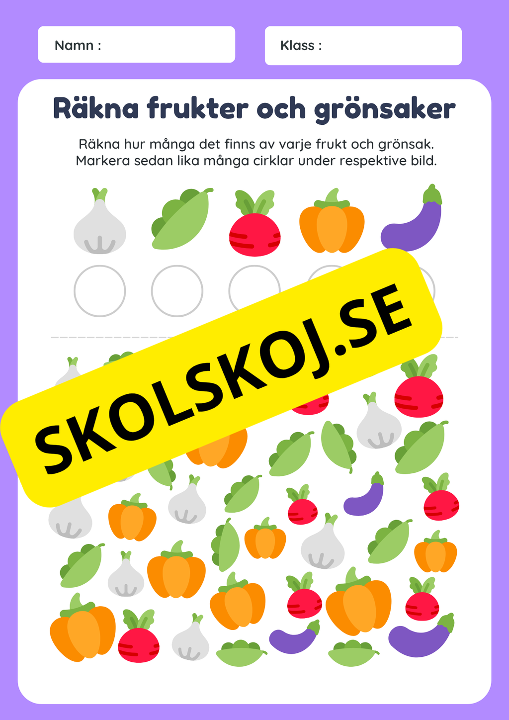 När du är klar – frukt- och grönsaksaktiviteter