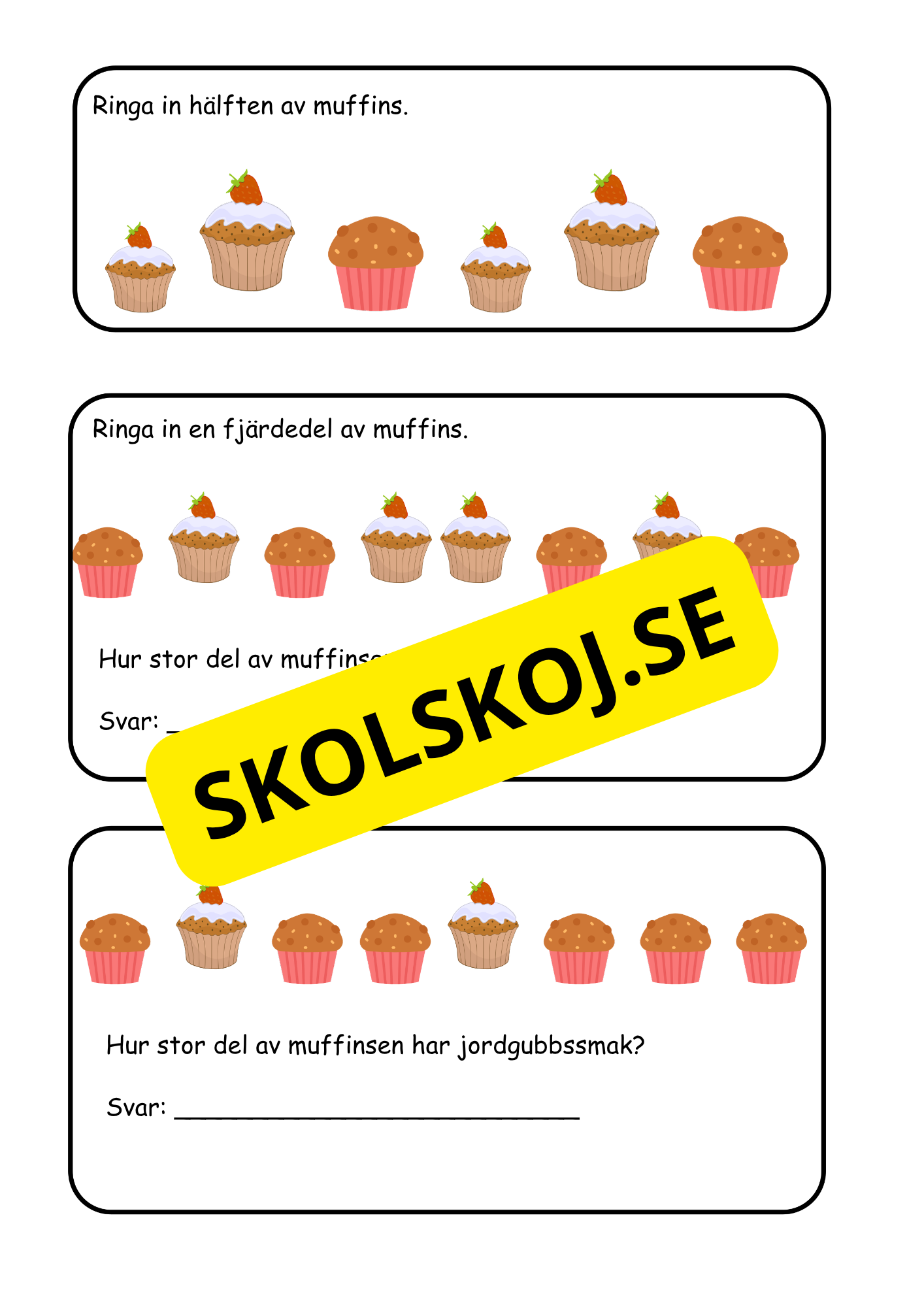 Nationella provet - Årskurs 3 - Blandade uppgifter