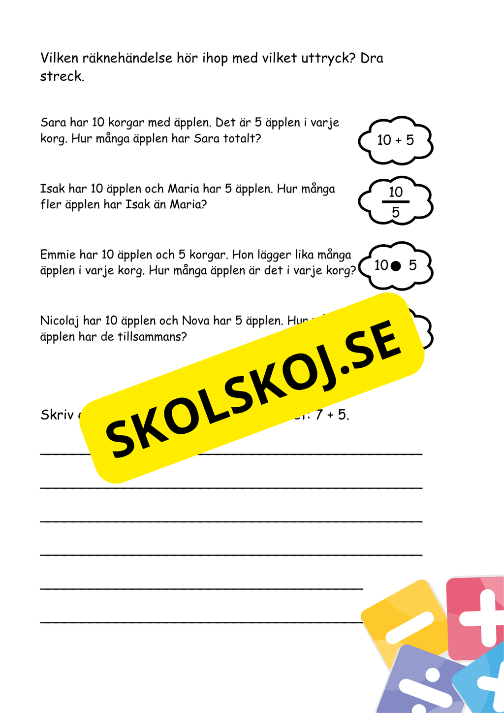 Nationella provet - Årskurs 3 - Blandade uppgifter