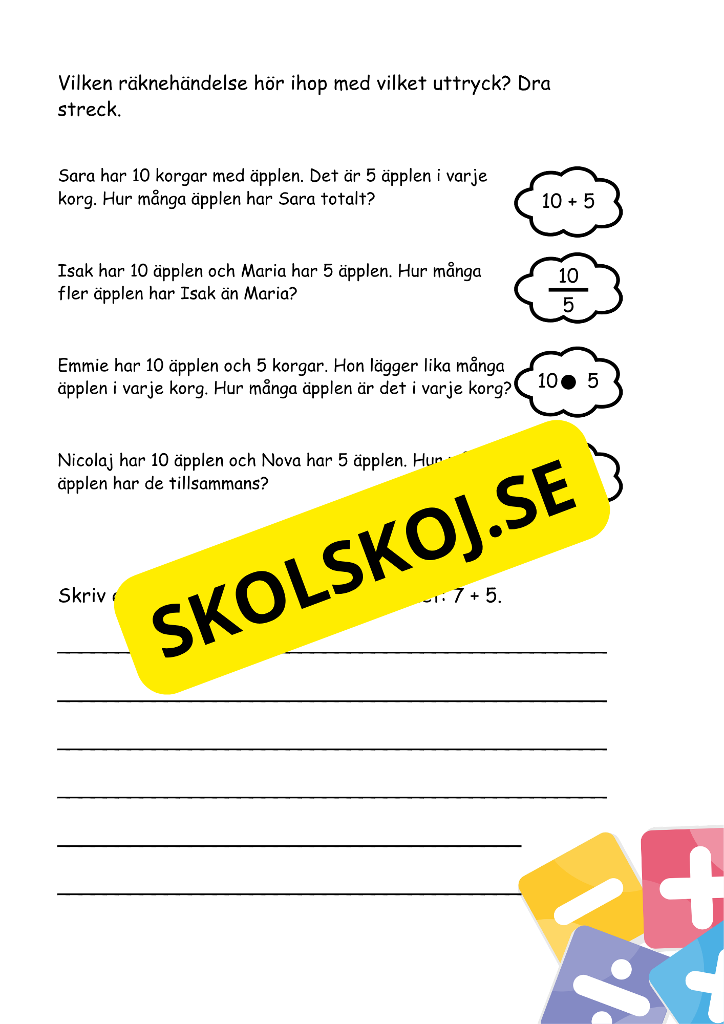 Nationella provet - Årskurs 3 - Blandade uppgifter