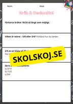 Nationella prov matematik åk 6