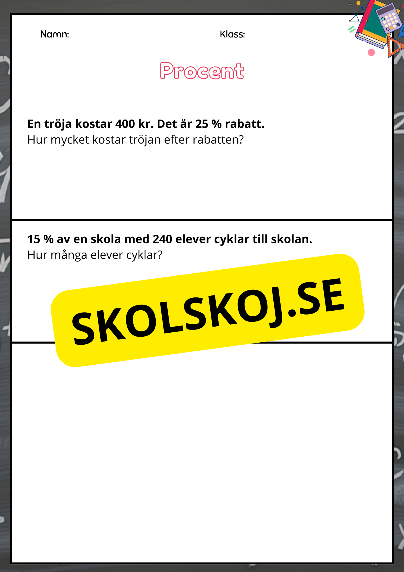 Nationella prov matematik åk 6