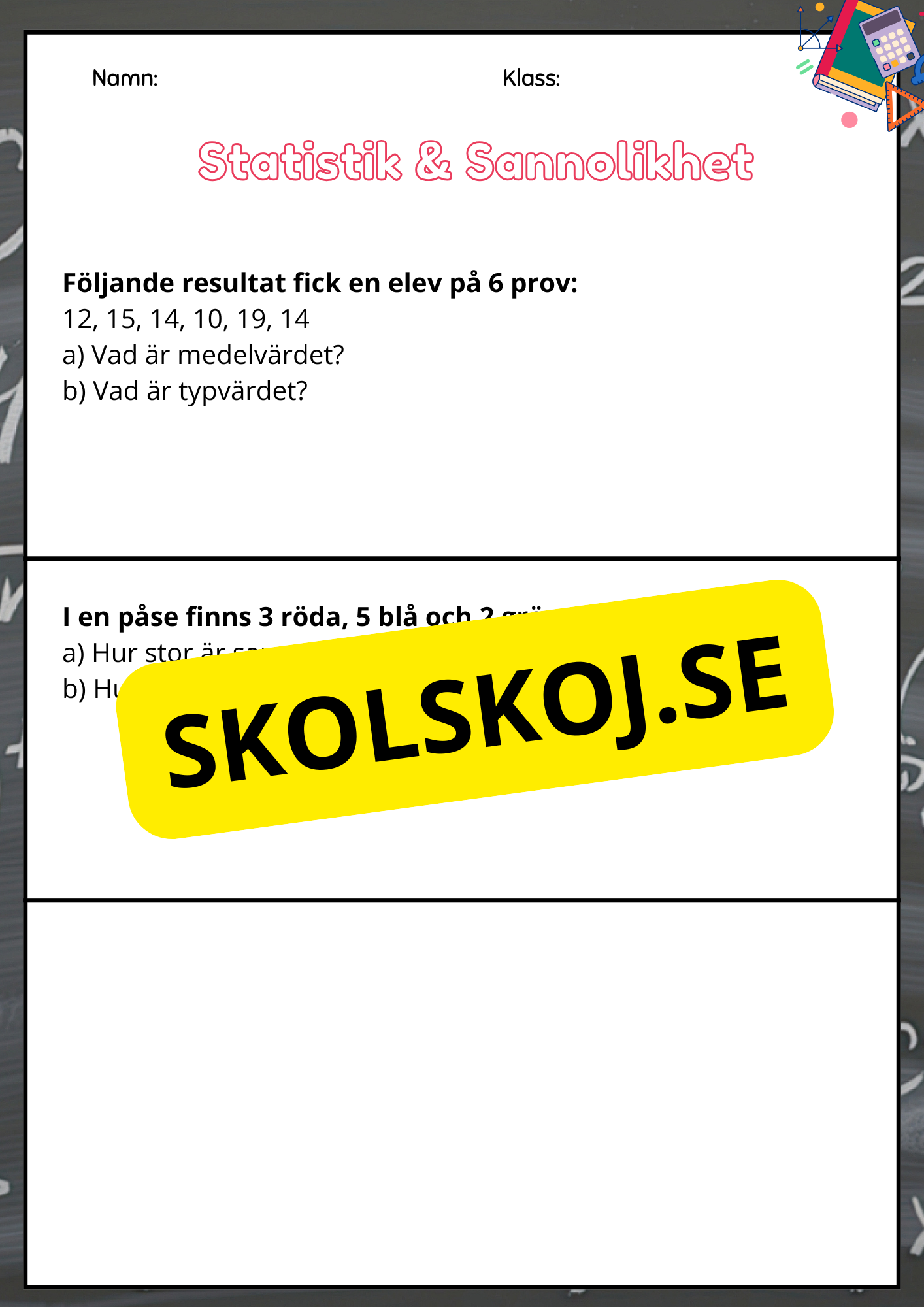 Nationella prov matematik åk 6