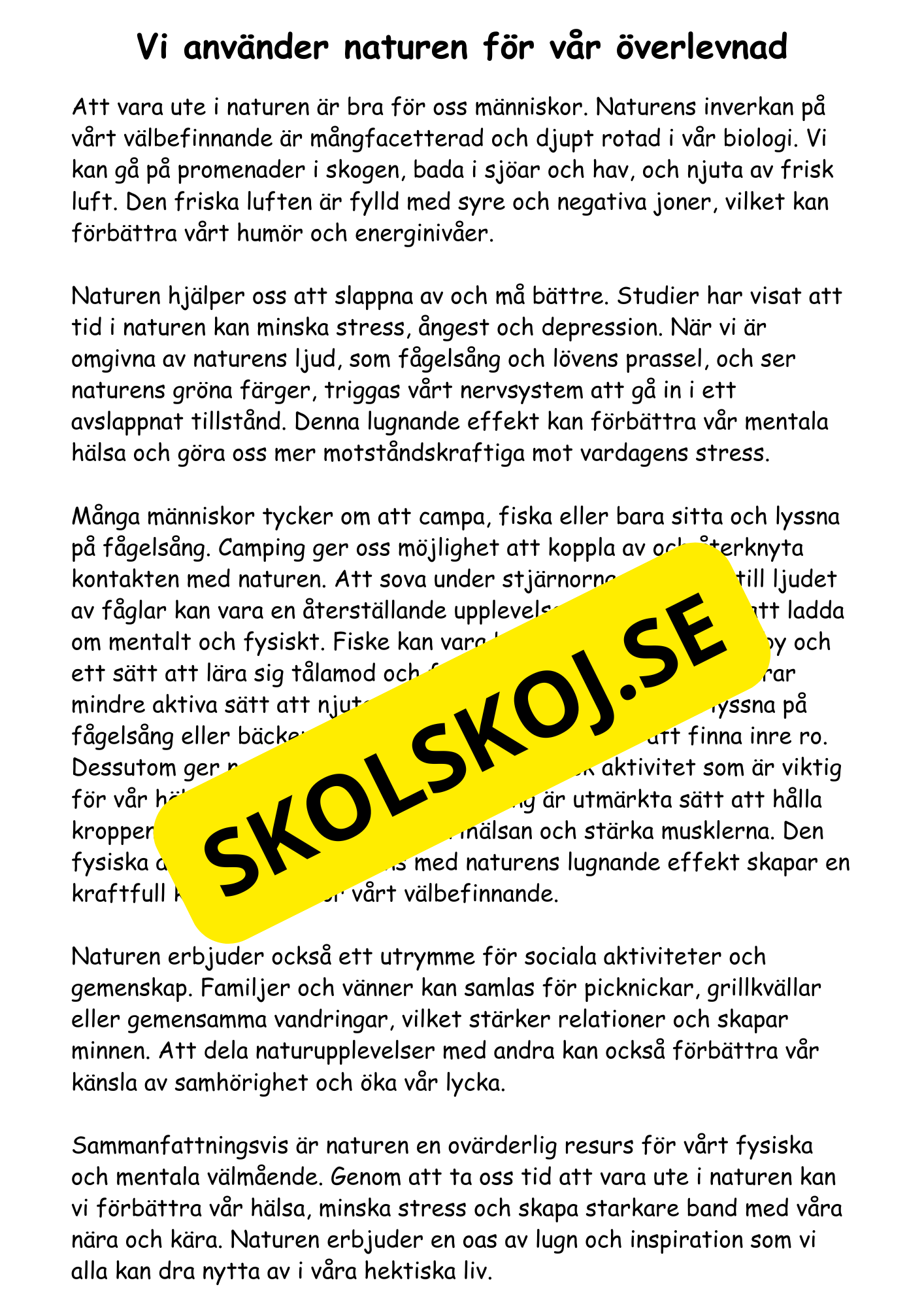 Naturen omkring oss - Häfte årskurs 4 - 6