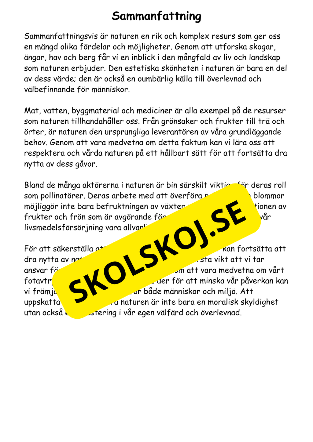 Naturen omkring oss - Häfte årskurs 4 - 6