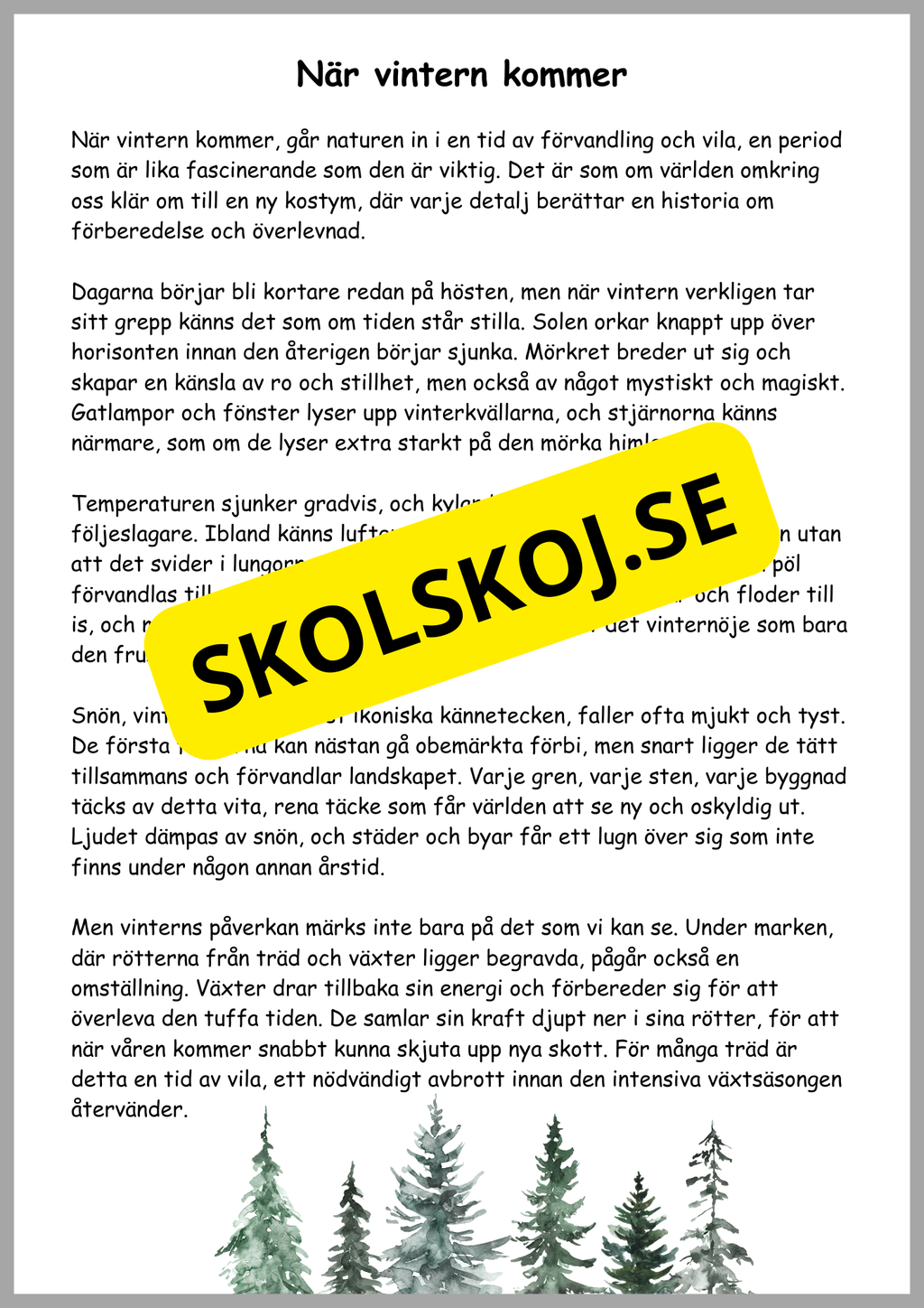 Naturen på vintern