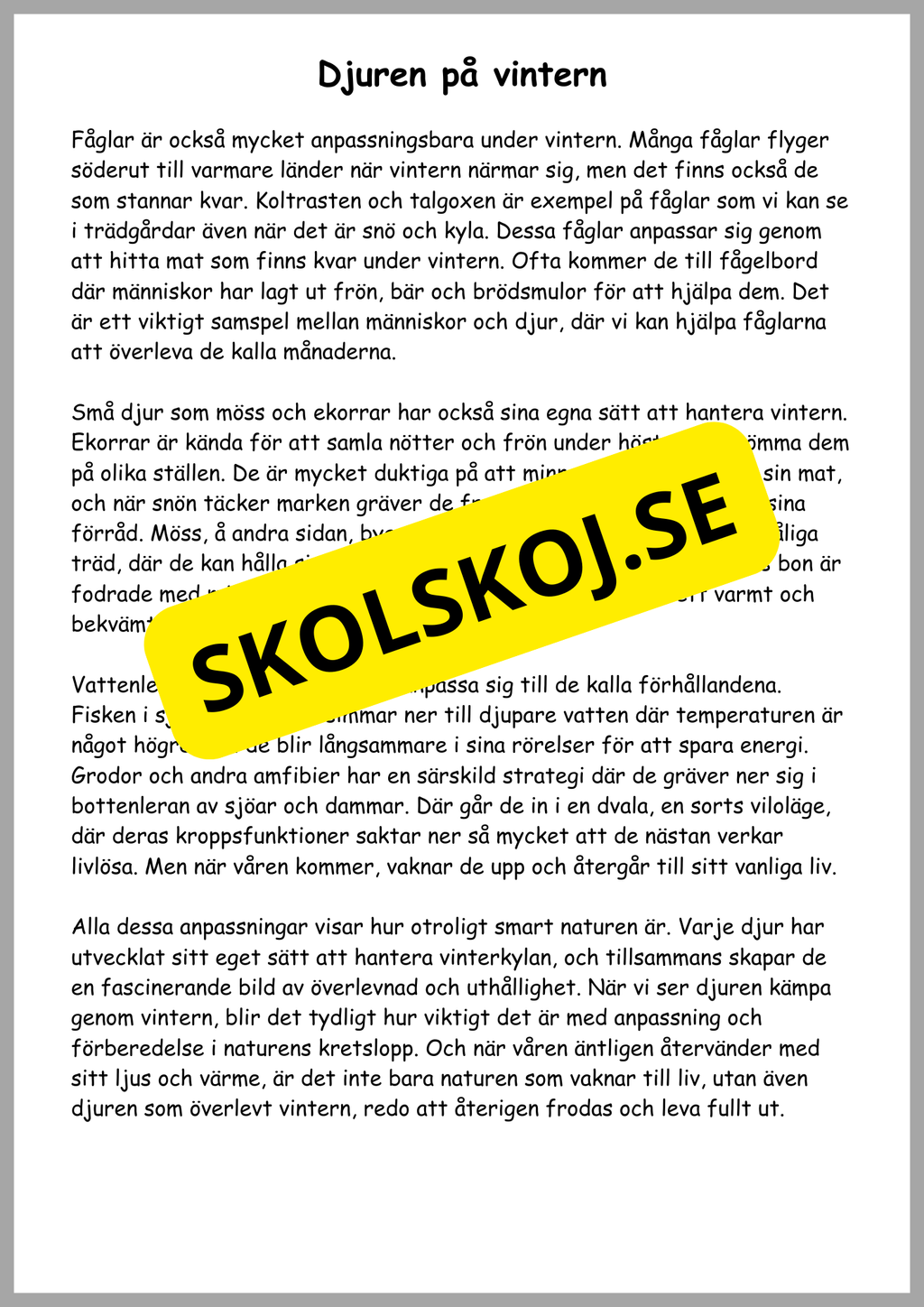 Naturen på vintern