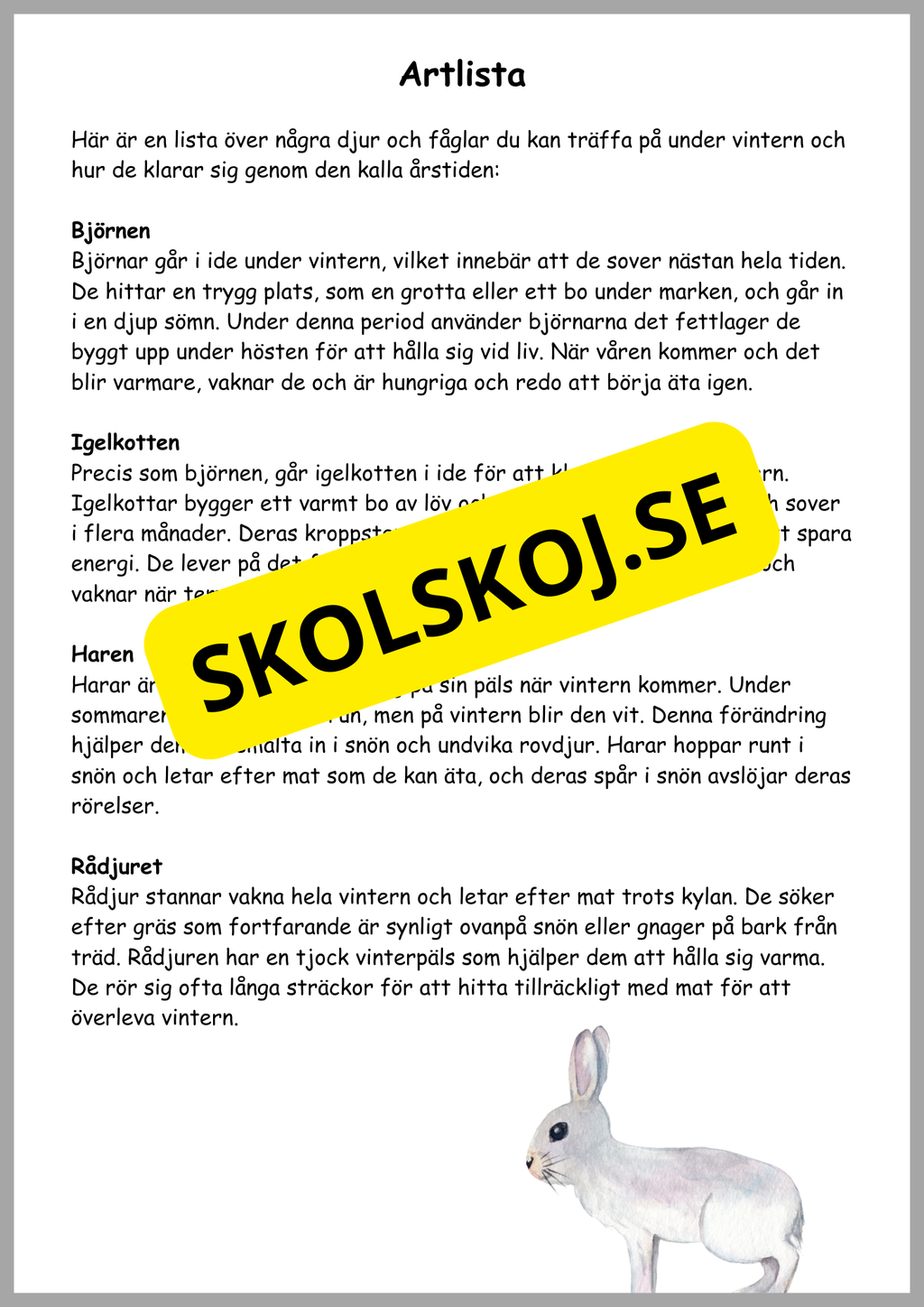 Naturen på vintern