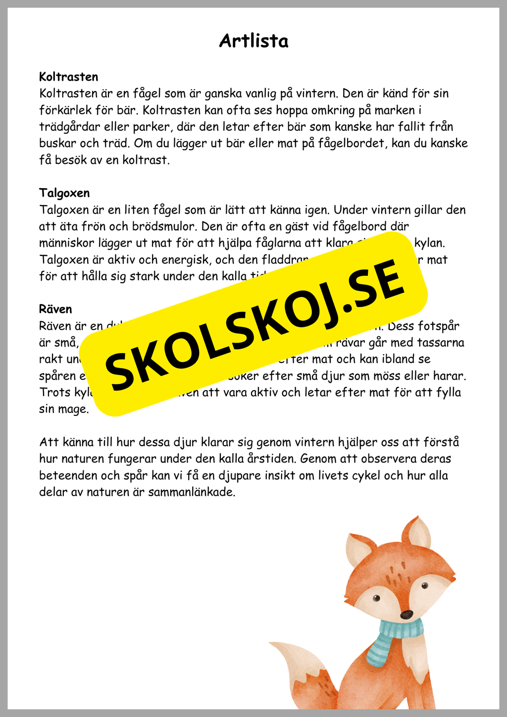 Naturen på vintern