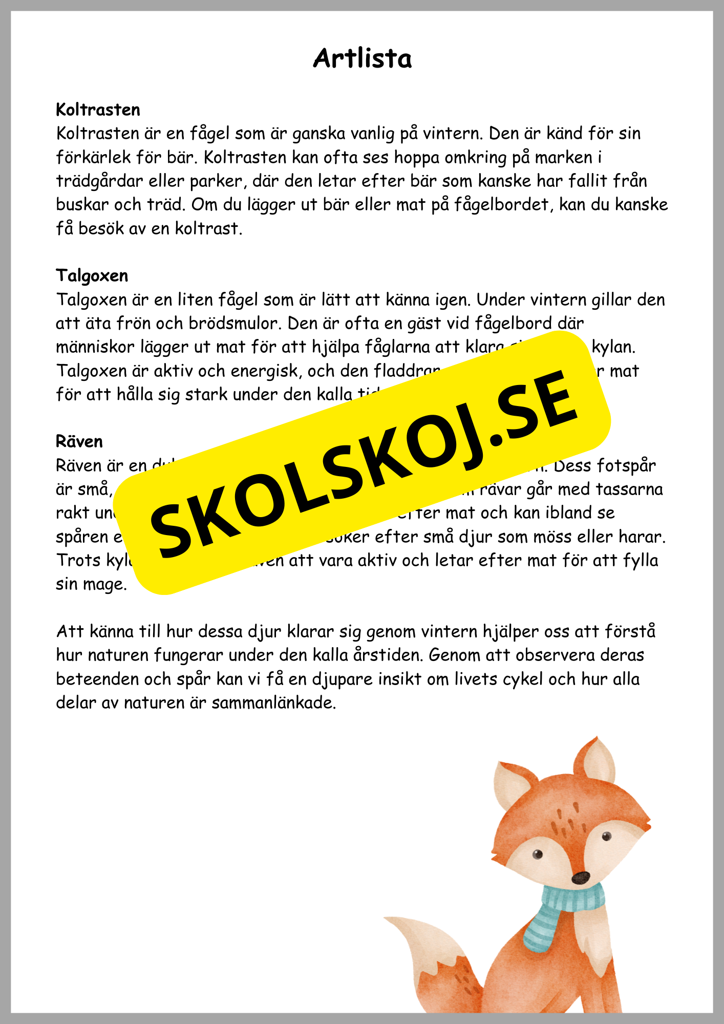 Naturen på vintern