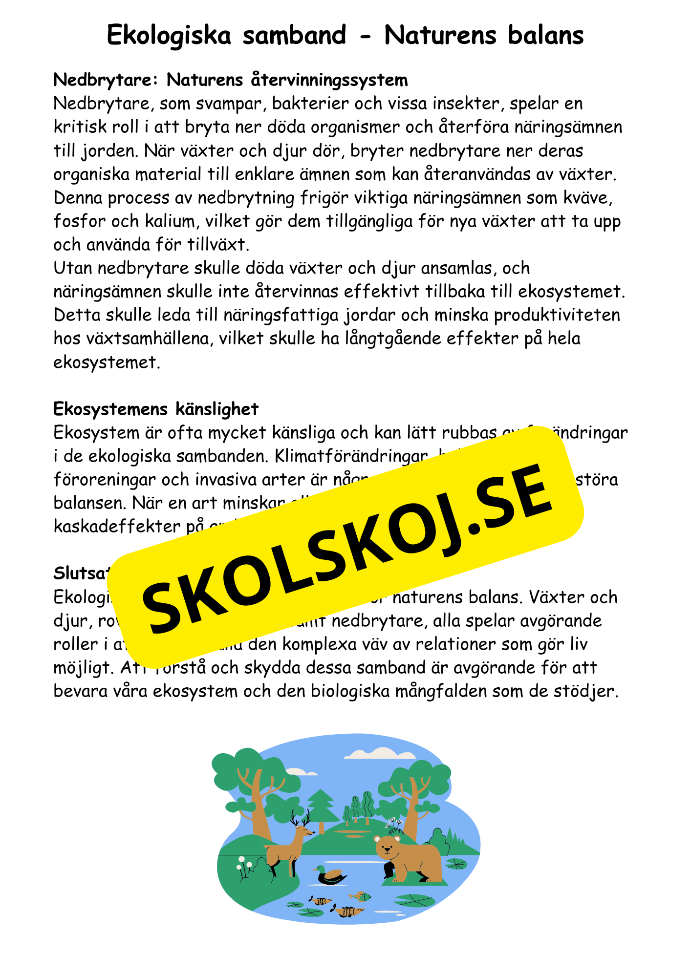 Naturens magi - Hur växter, djur och andra organismer lever och samspelar (Årskurs 4 - 6)
