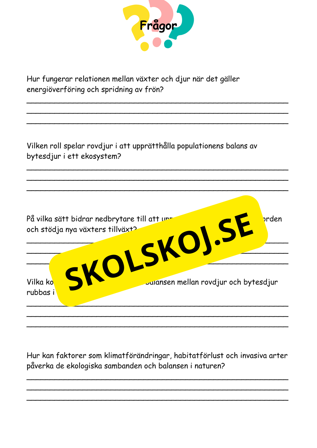 Naturens magi - Hur växter, djur och andra organismer lever och samspelar (Årskurs 4 - 6)