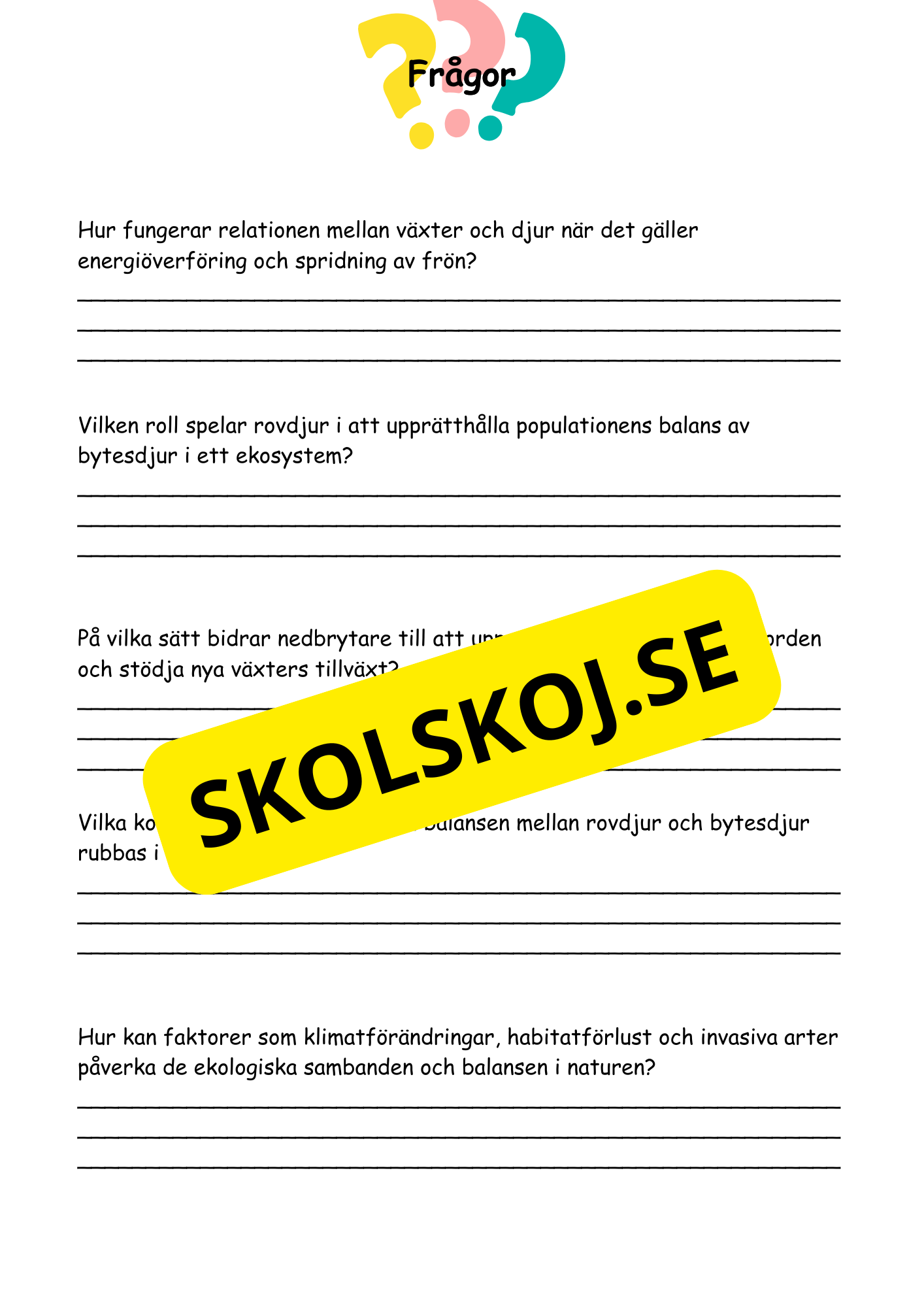 Naturens magi - Hur växter, djur och andra organismer lever och samspelar (Årskurs 4 - 6)
