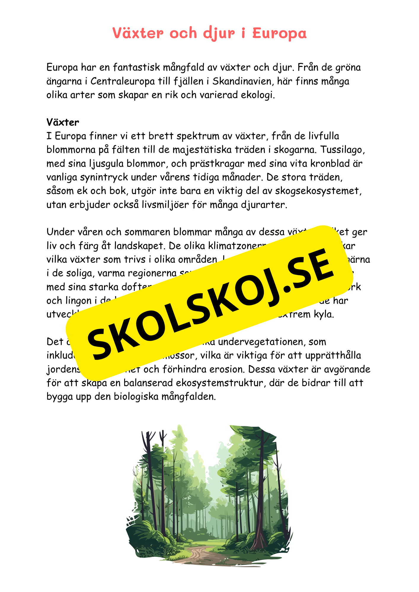 Naturens mosaik - Växter och djur i naturen
