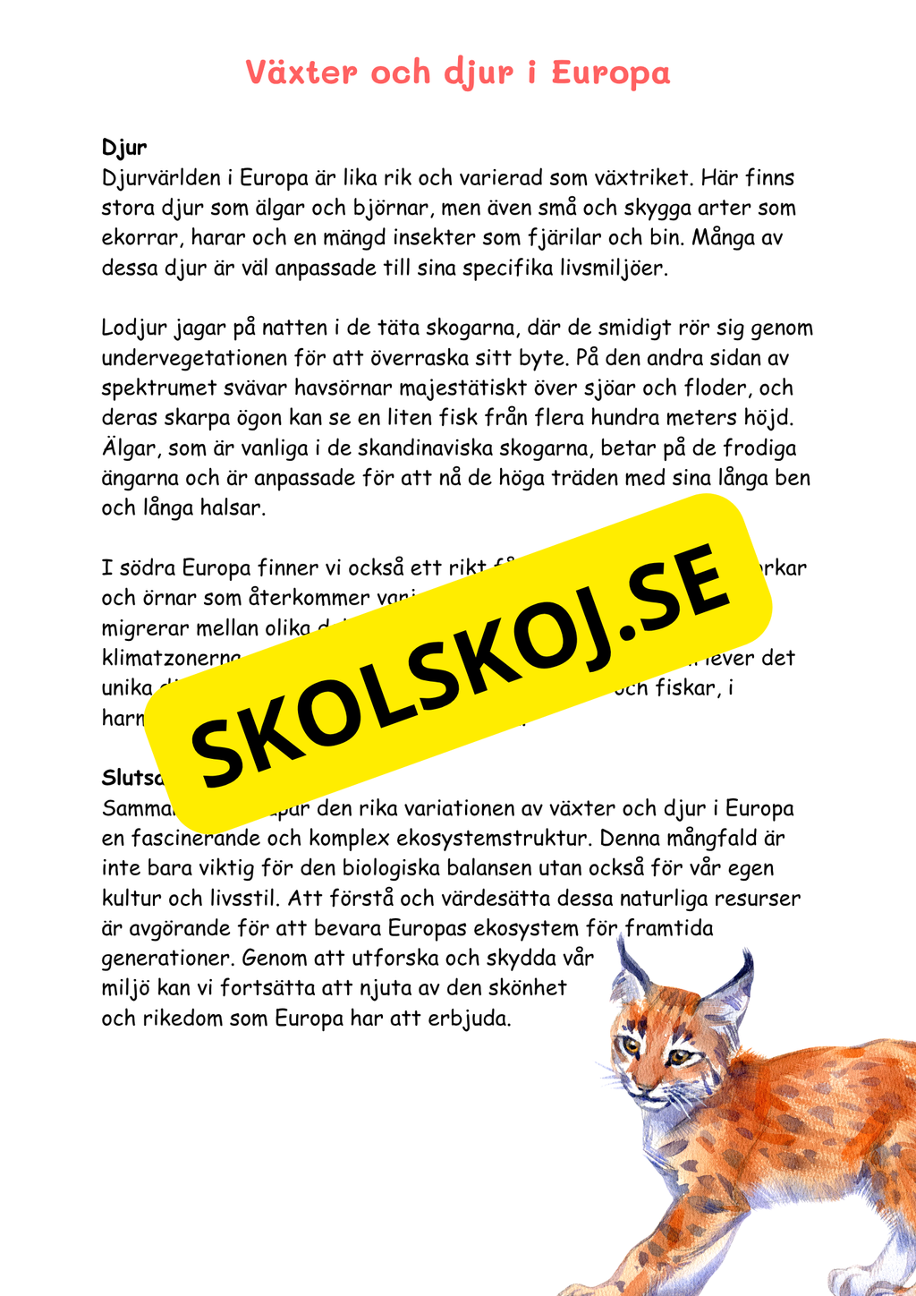 Naturens mosaik - Växter och djur i naturen