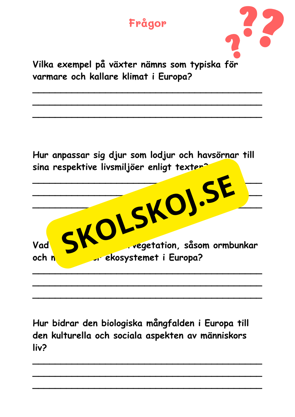 Naturens mosaik - Växter och djur i naturen