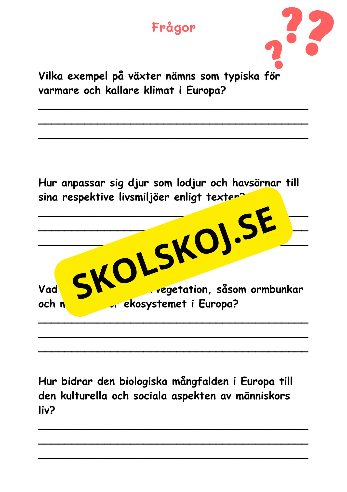 Naturens mosaik - Växter och djur i naturen