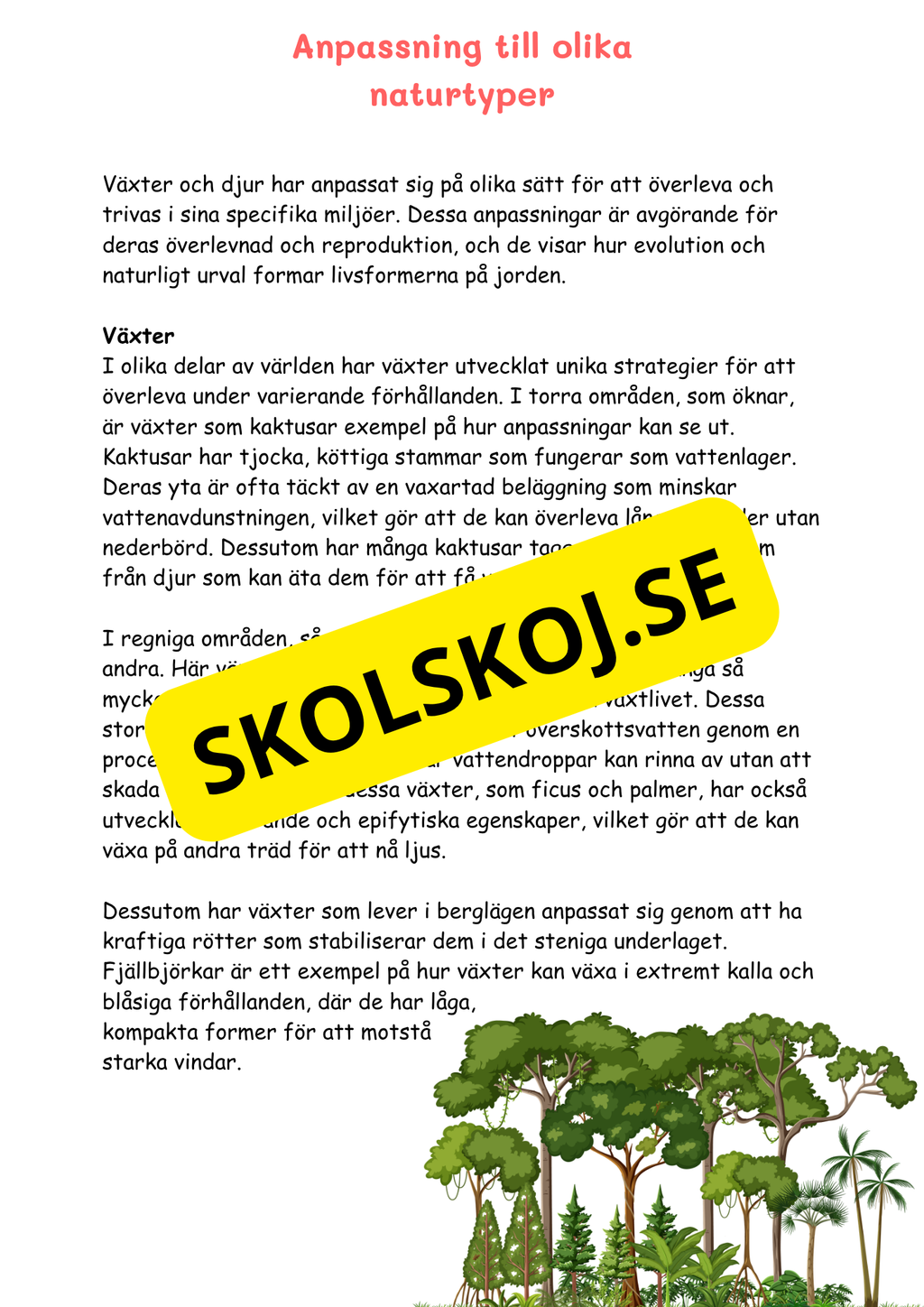 Naturens mosaik - Växter och djur i naturen