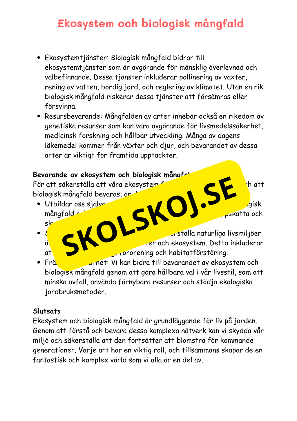 Naturens mosaik - Växter och djur i naturen