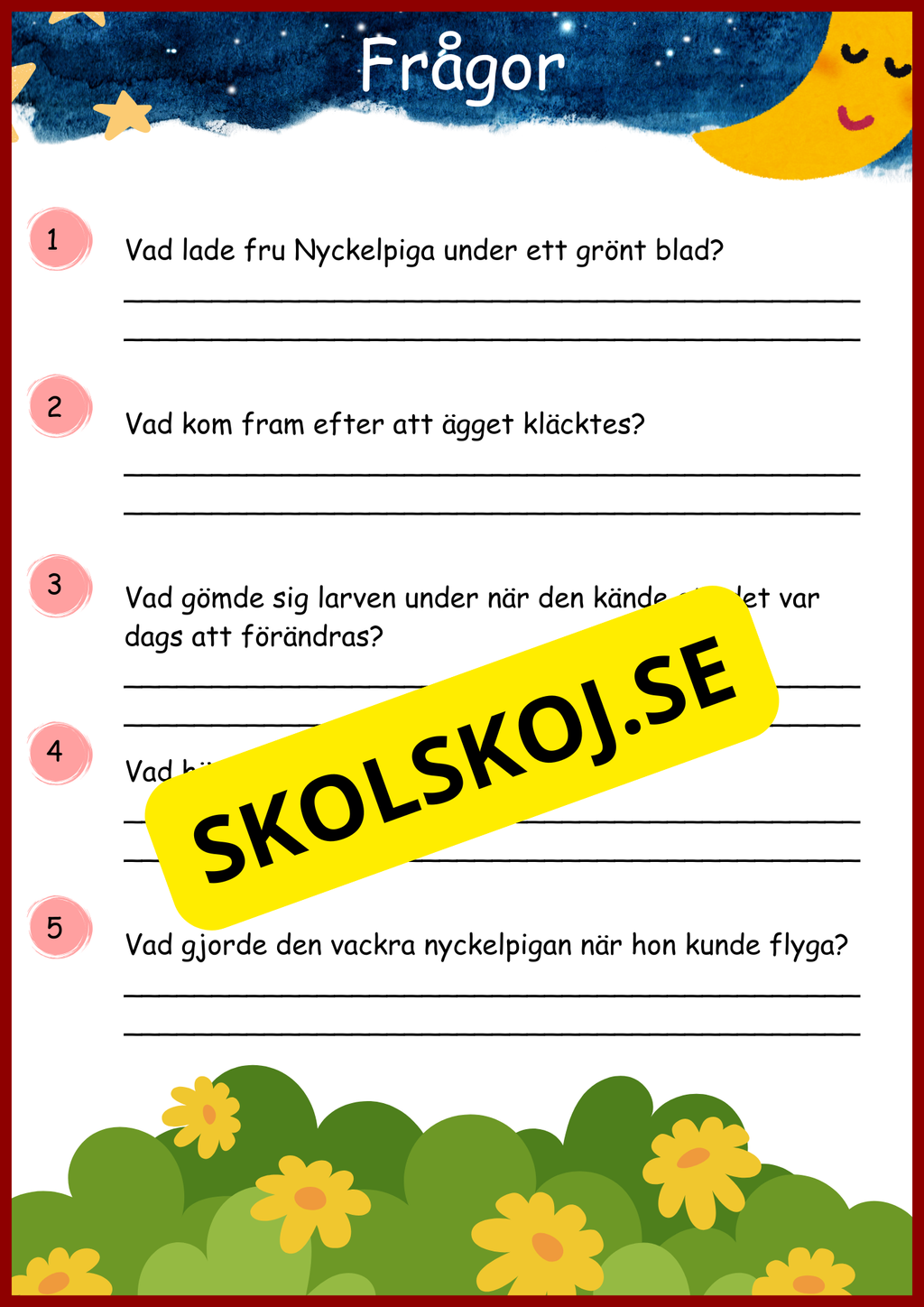 Nyckelpigans livscykel
