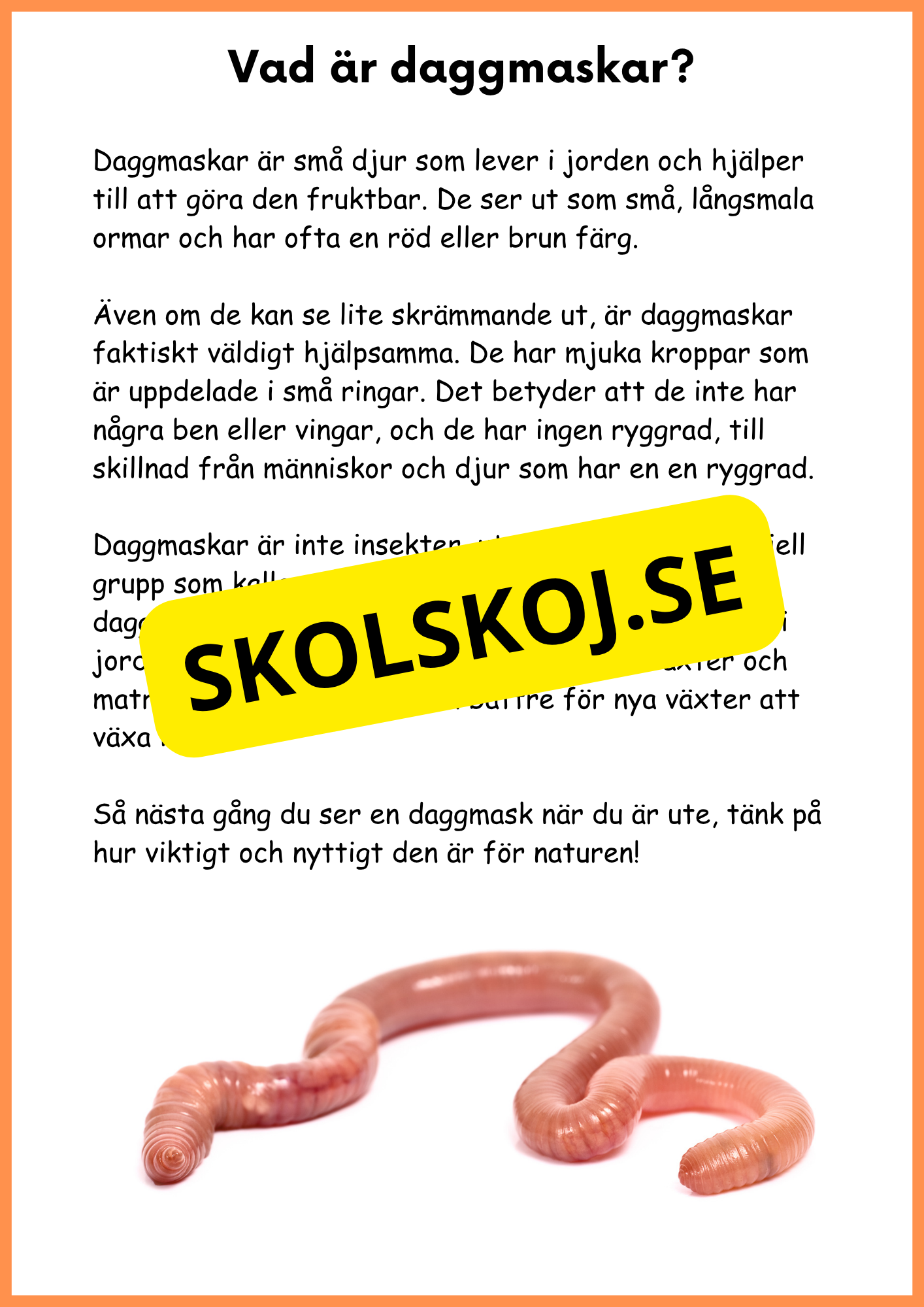 Om daggmasken - Åk 4 - 6