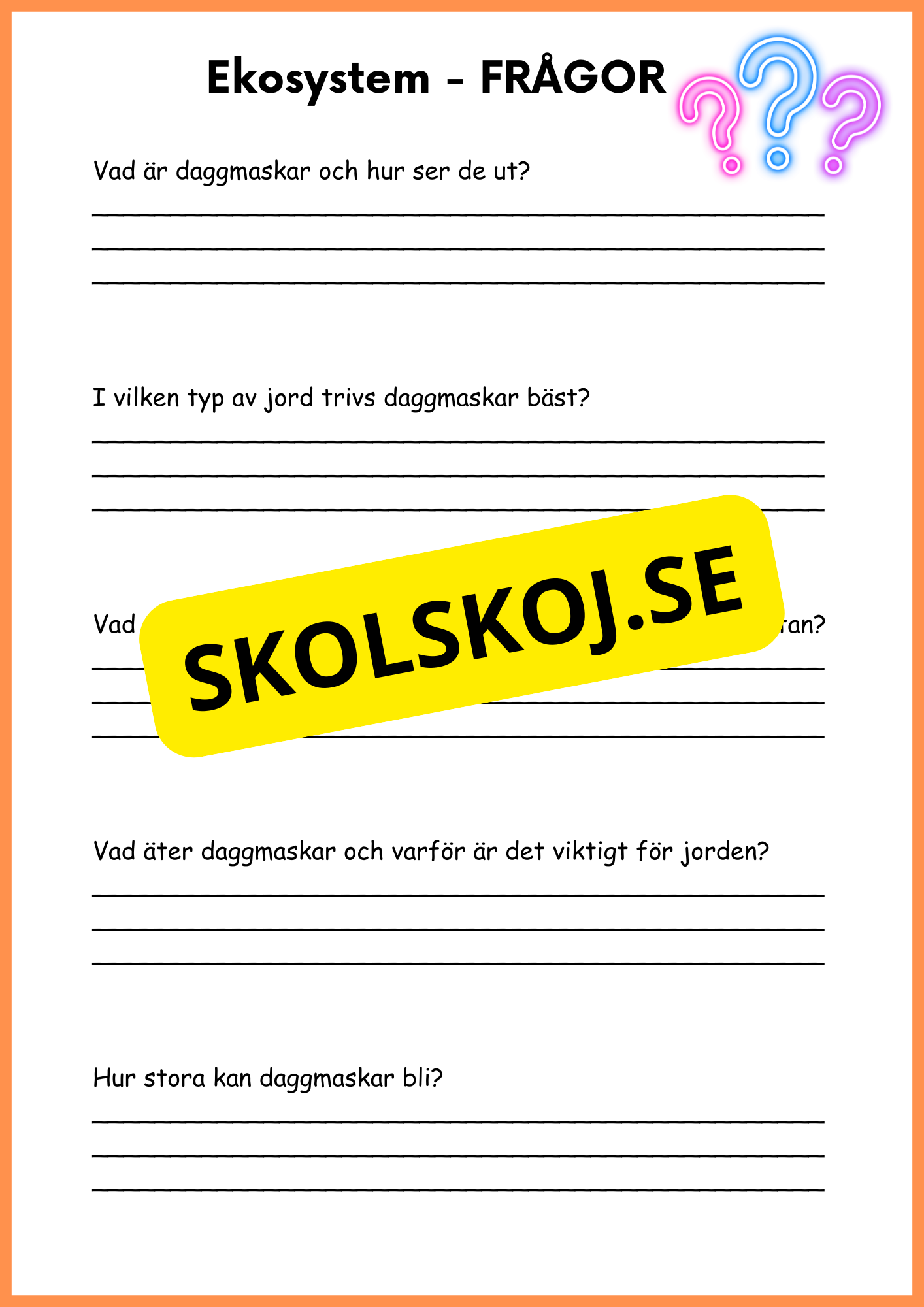 Om daggmasken - Åk 4 - 6