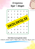 Ordgömmor - 10 olika teman